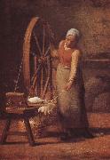 Jean Francois Millet, The woman weaving the sweater